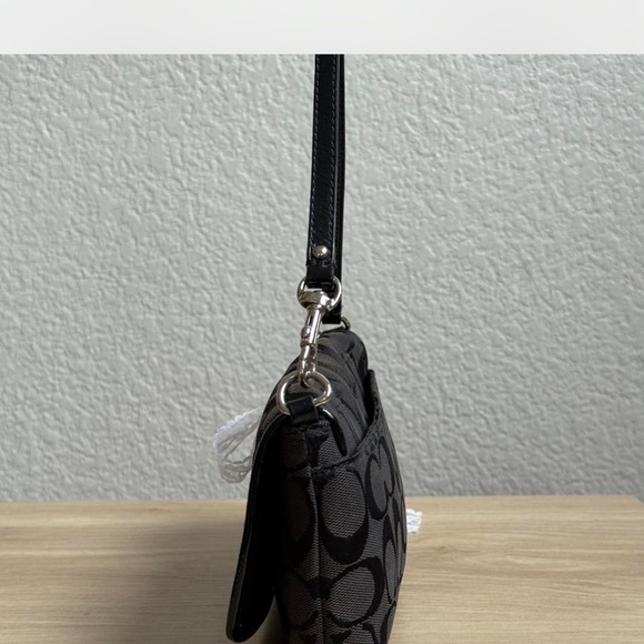 Coach Signature Black and Brown Wristlet